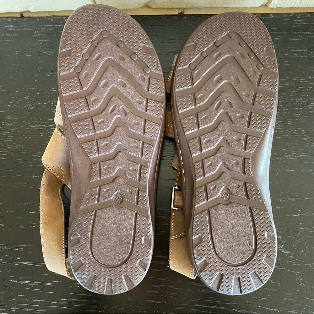 Marelbo Mens Leather Sandals Open Toe Fisherman Beach Comfort Size 47 US 13